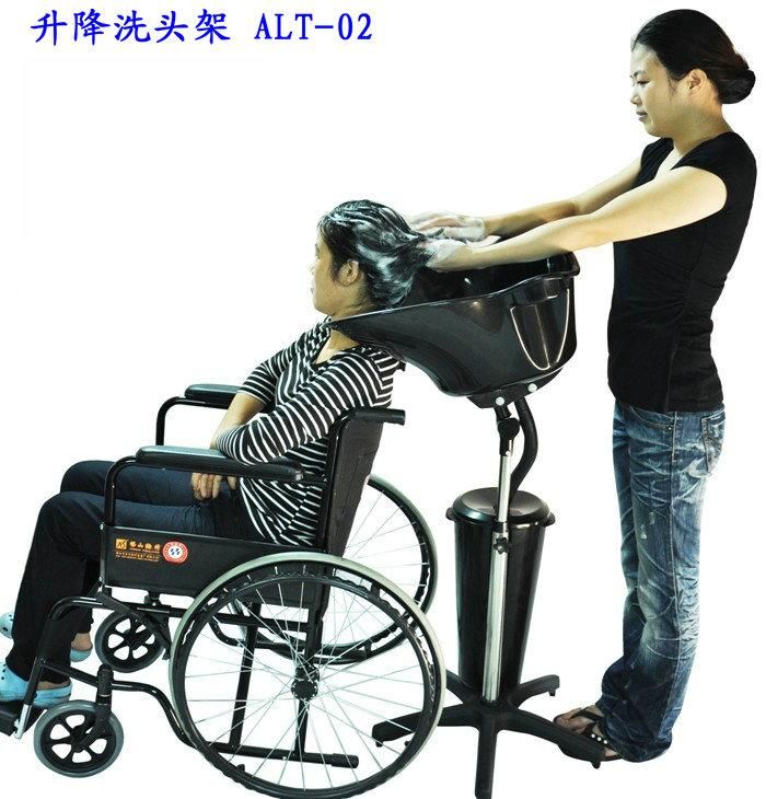 移動式升降洗頭架、輪椅人士洗頭盆、坐式洗頭盆-