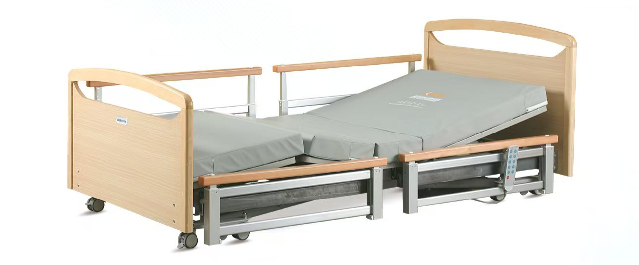 Electric five function ultra-low nursing bed